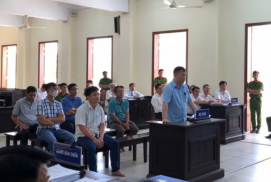 Các bị cáo tại phiên tranh luận