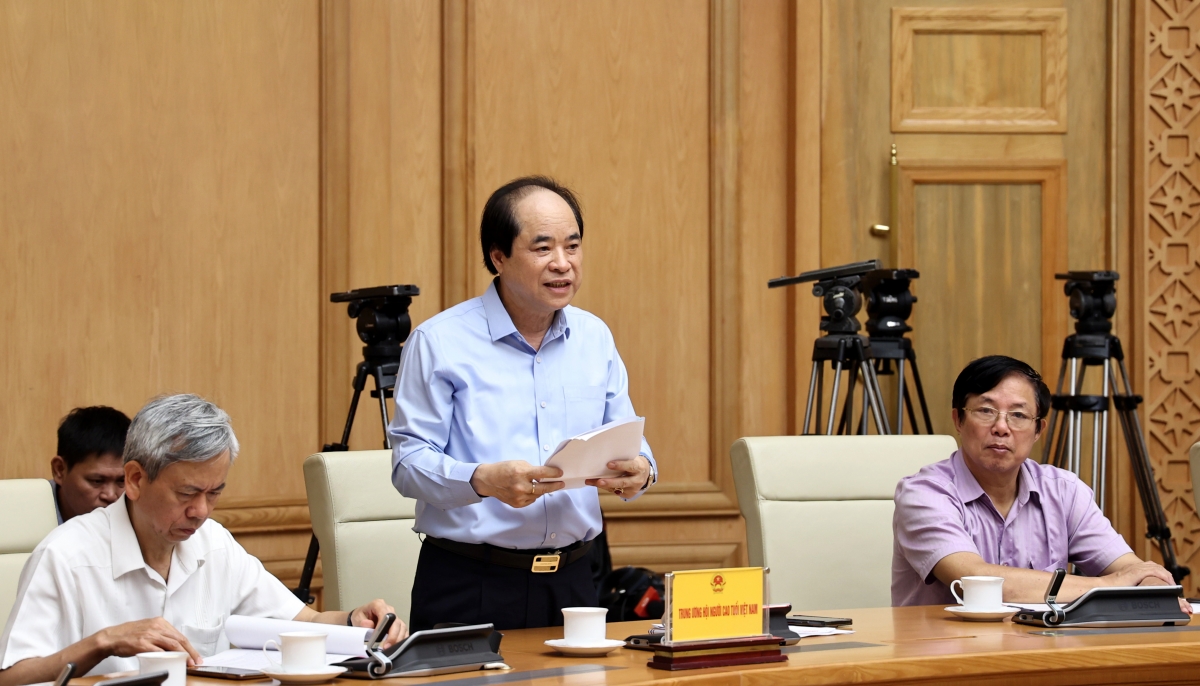 Phó Chủ tịch Thường trực Trương Xuân Cừ báo cáo kết quả hoạt động Hội NCT 8 tháng đầu năm