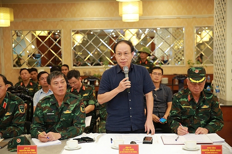 Bí thư Thành ủy Hải Phòng Lê Tiến Châu cho biết thành phố đang triển khai các biện pháp ứng phó theo các kịch bản đã đề ra - Ảnh: VGP/Minh Khôi