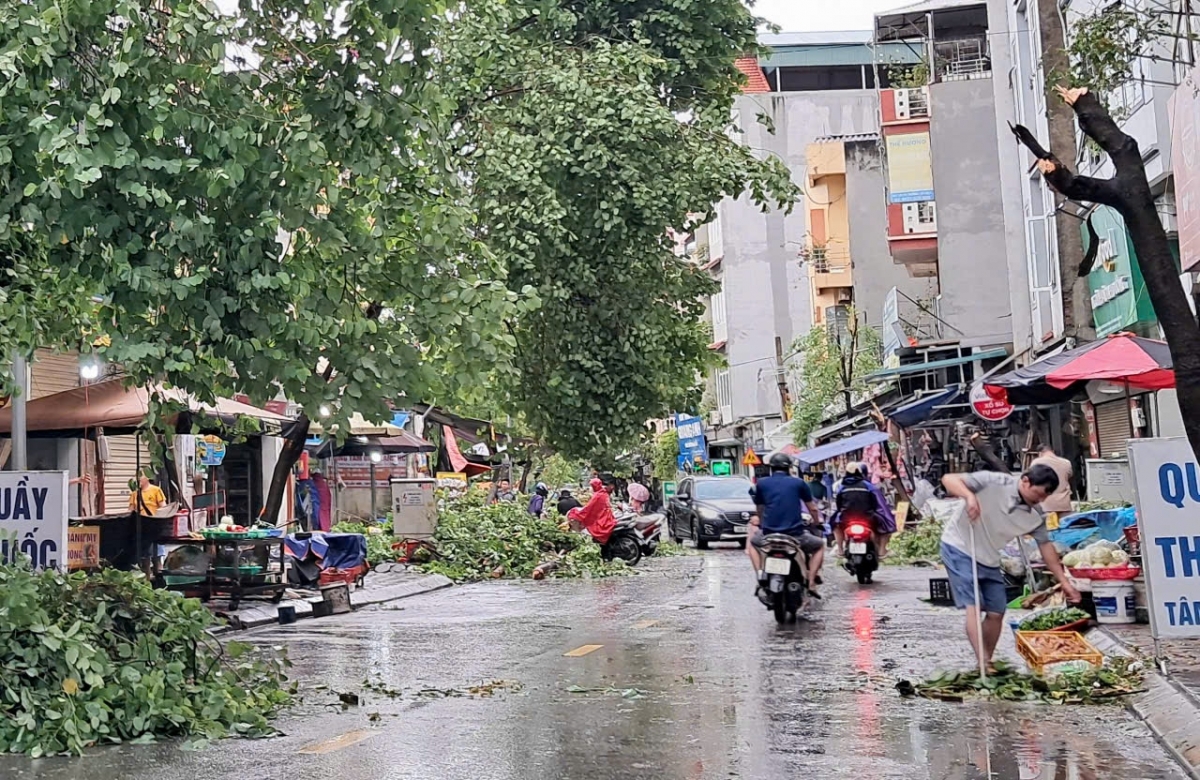Hiện trường sau bão