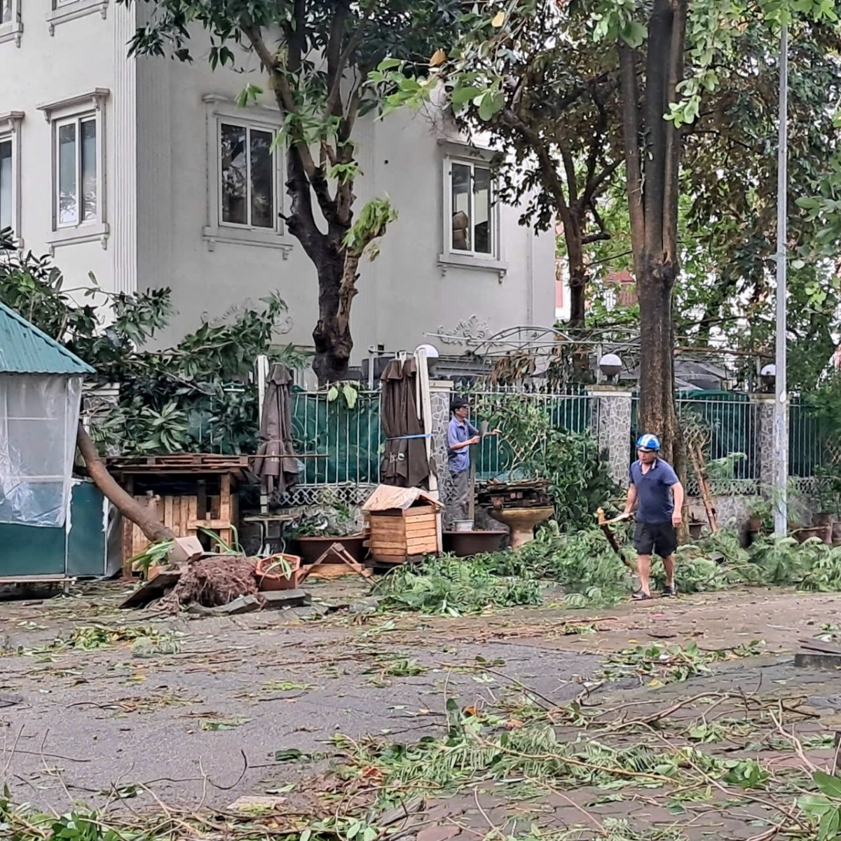 Hiện trường sau bão