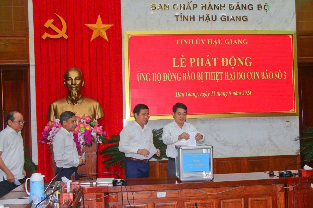 UBND tỉnh Hậu Giang phát động ủng hộ đồng bào bị thiệt hại do bão số 3