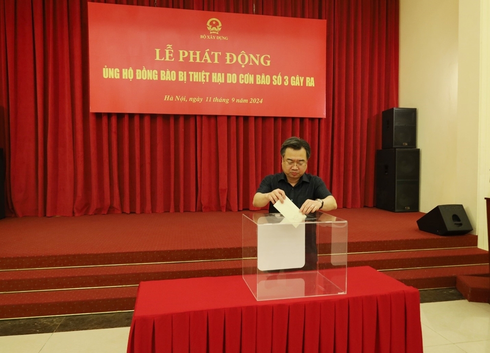 Bộ Xây dựng phát động ủng hộ đồng bào bị thiệt hại do cơn bão số 3 gây ra
