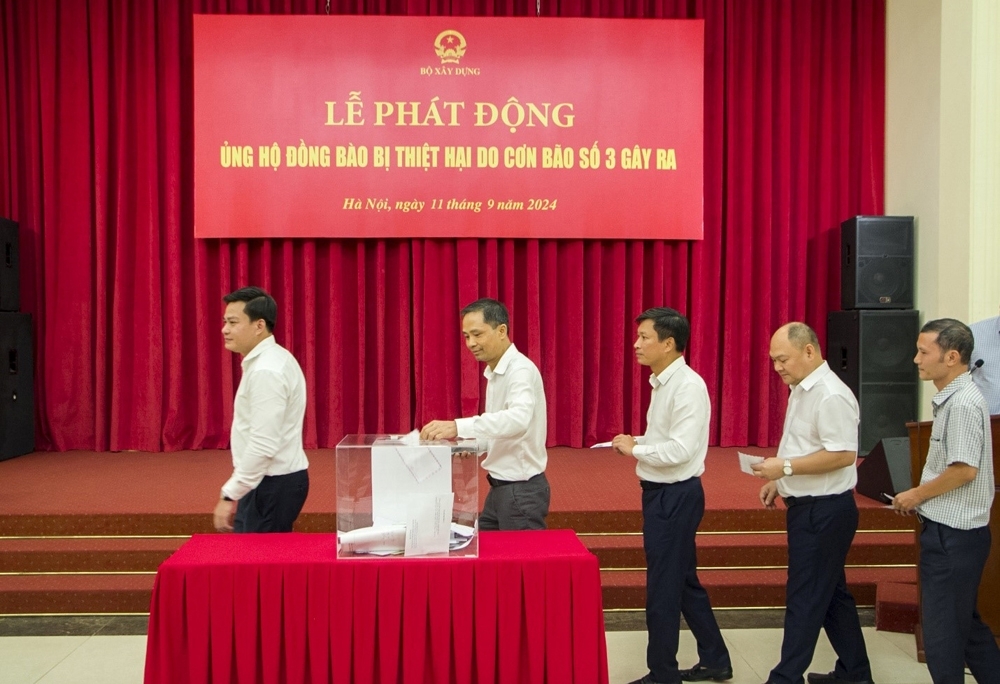 Bộ Xây dựng phát động ủng hộ đồng bào bị thiệt hại do cơn bão số 3 gây ra