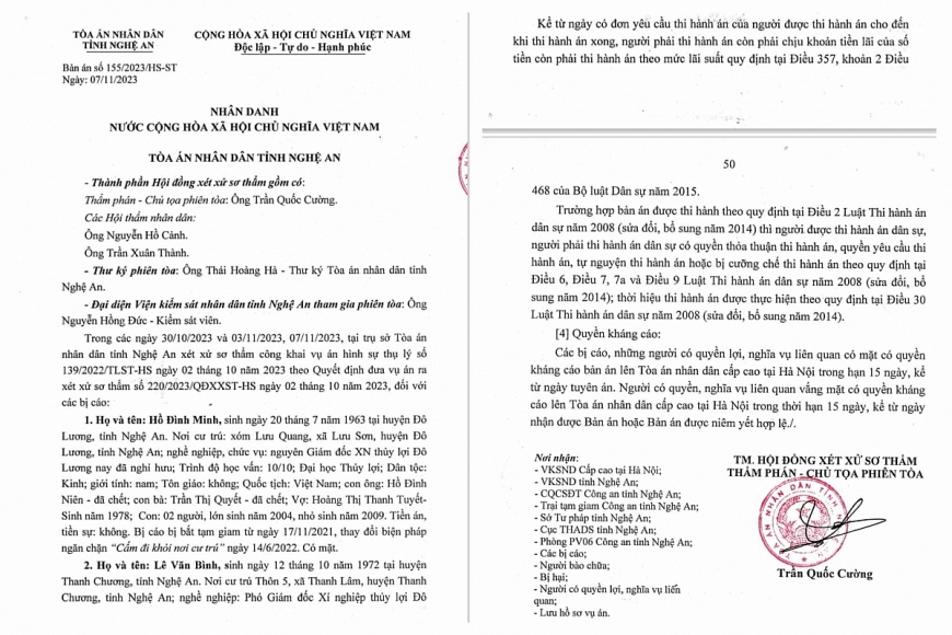 Các bị cáo đề nghị TAND Tối cao xem xét, kháng nghị các bản án sơ thẩm và phúc thẩm
