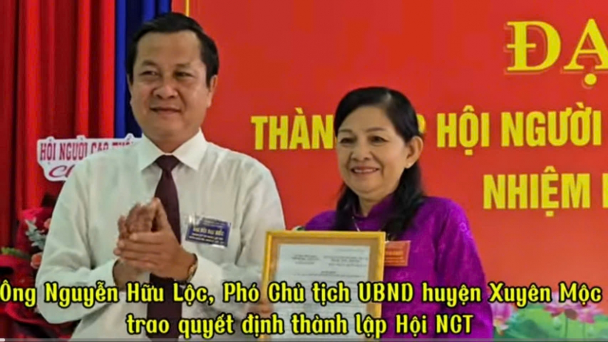 Đại hội thành lập Hội NCT huyện Xuyên Mộc, nhiệm kỳ 2024- 2029 thành công tốt đẹp