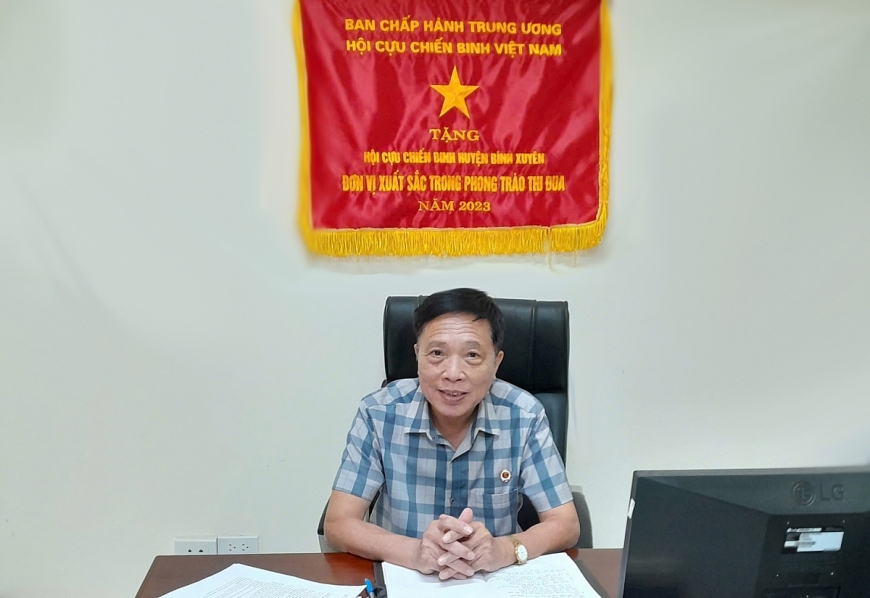 Ông Dương Việt Hồng, Chủ tịch Hội CCB huyện Bình Xuyên.