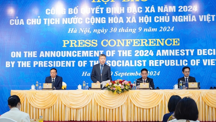 Toàn cảnh buổi họp báo sáng ngày 30/9/2024.