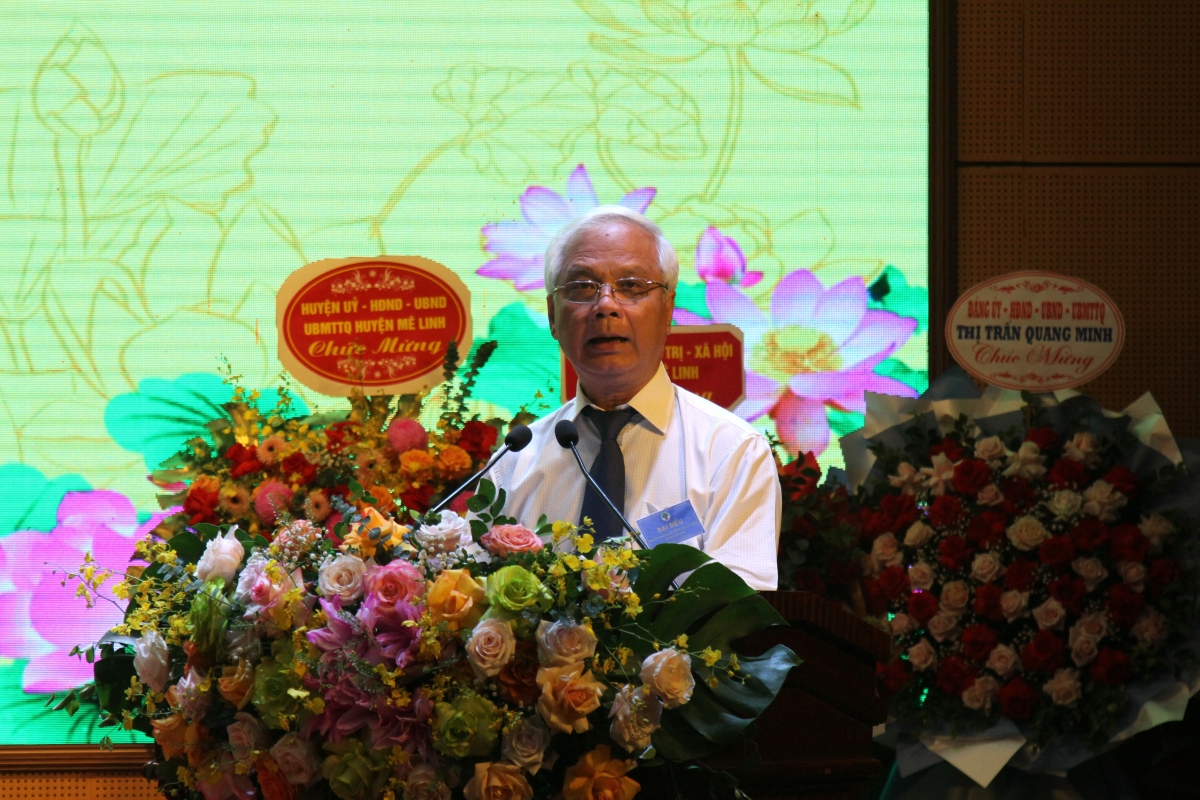 Chủ tịch Hội NCT TP Hà Nội Nguyễn Thế Toàn phát biểu