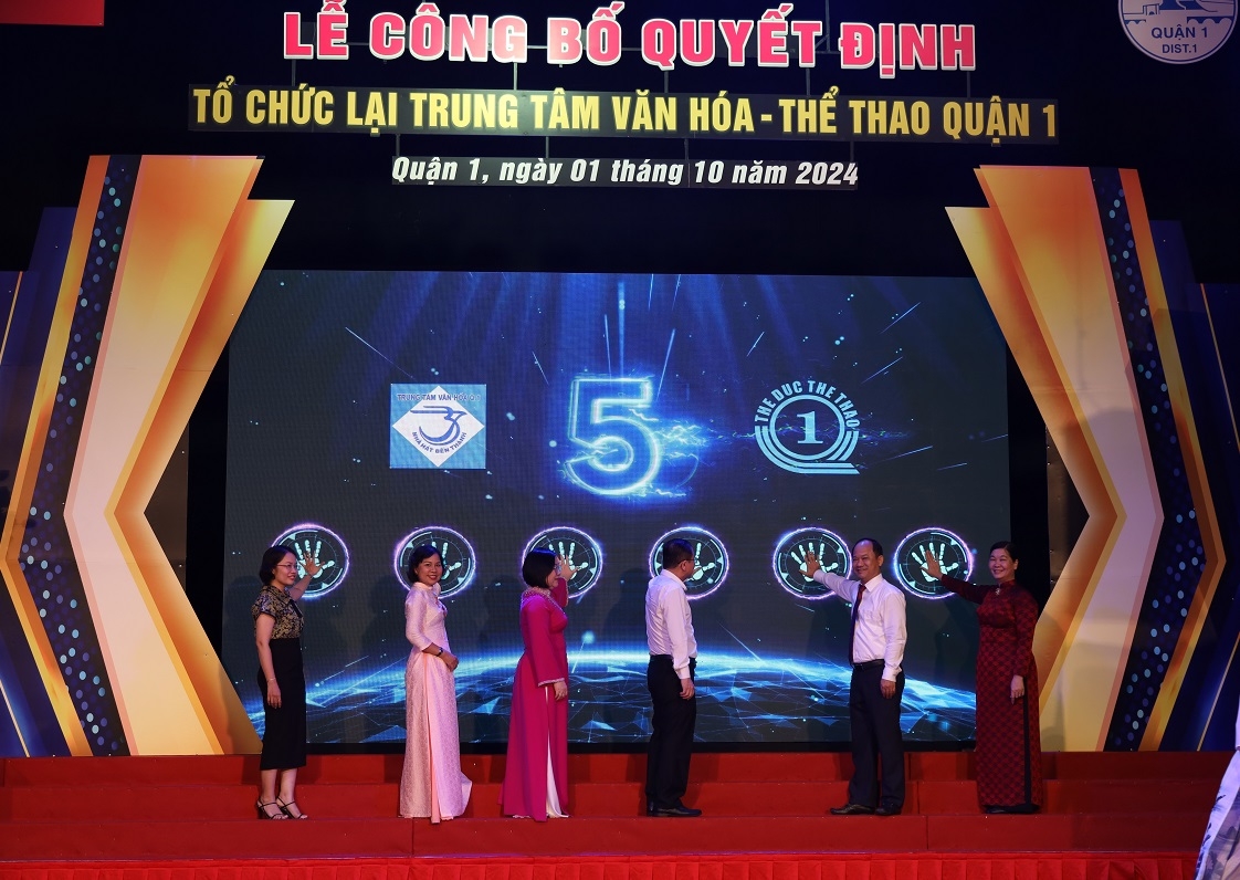 TP. Hồ Chí Minh: Công bố quyết định thành lập Trung tâm Văn hóa - Thể thao quận 1