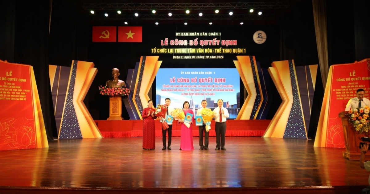 TP. Hồ Chí Minh: Công bố quyết định thành lập Trung tâm Văn hóa - Thể thao quận 1