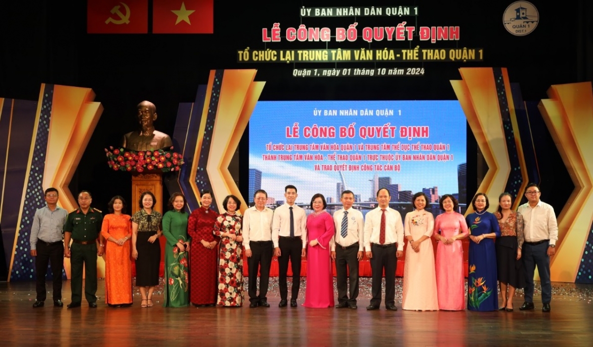 TP. Hồ Chí Minh: Công bố quyết định thành lập Trung tâm Văn hóa - Thể thao quận 1