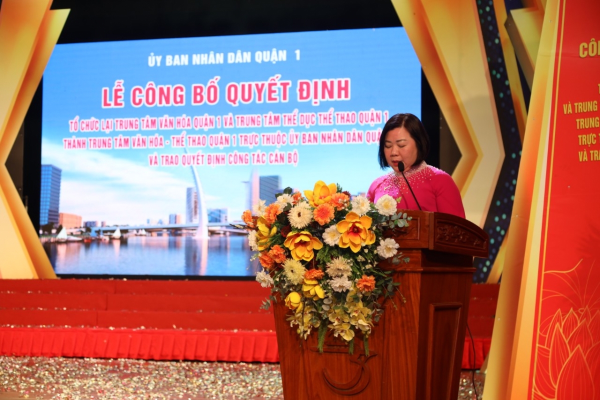 TP. Hồ Chí Minh: Công bố quyết định thành lập Trung tâm Văn hóa - Thể thao quận 1