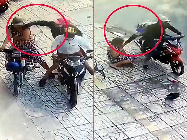 ảnh minh họa về vấn nạn cướp giật trên đường.