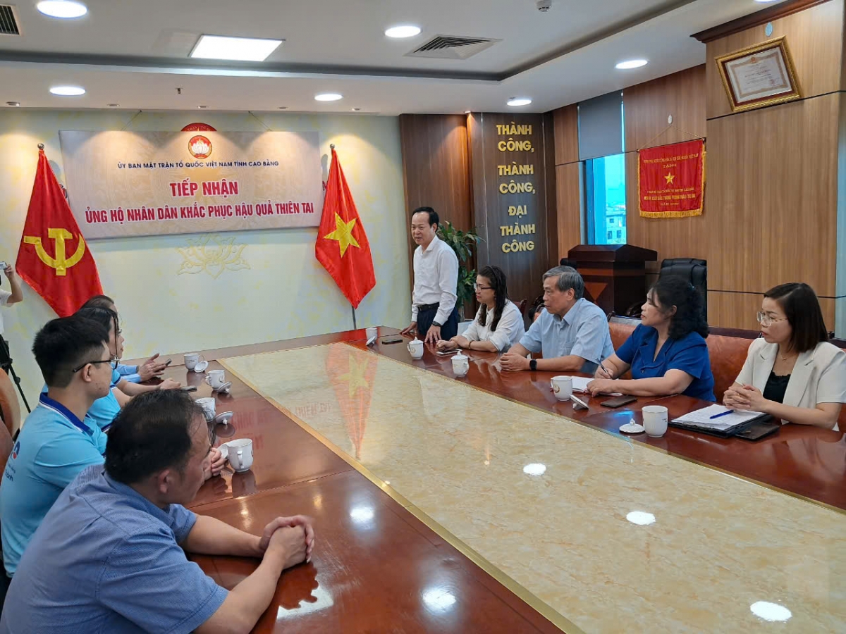 Chủ tịch Ủy ban MTTQ tỉnh Cao Bằng Vũ Đình Quang phát biểu