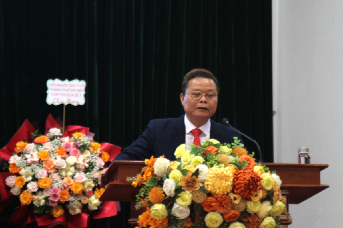 Ông Phạm Huy Giáp phát biểu tại Đại hội