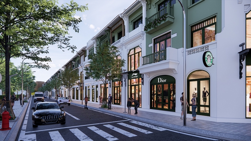 Phối cảnh khu townhouse mặt tiền 4m với chiều cao 3,5 tầng