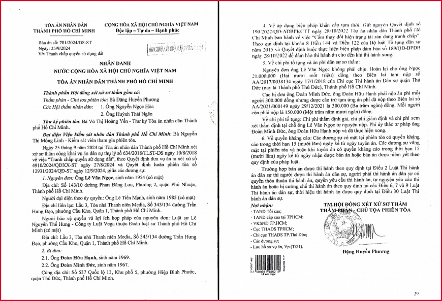 “Đèn trời” đã soi sáng sau 24 năm đi tìm công lí