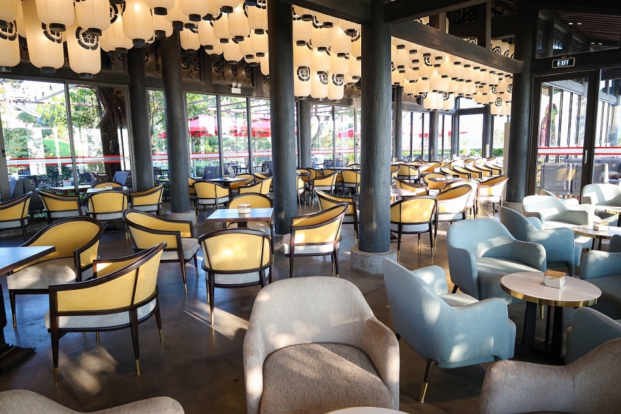 Không gian đậm chất Nhật Bản bên trong nhà hàng Fuji.