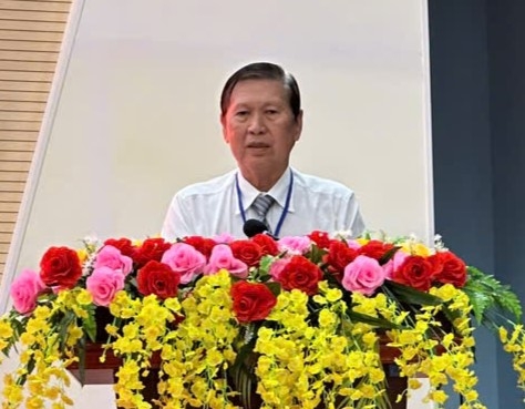 Ông Nguyễn Văn Hiền, Trưởng BĐD Hội NCT tỉnh Long An phát biểu