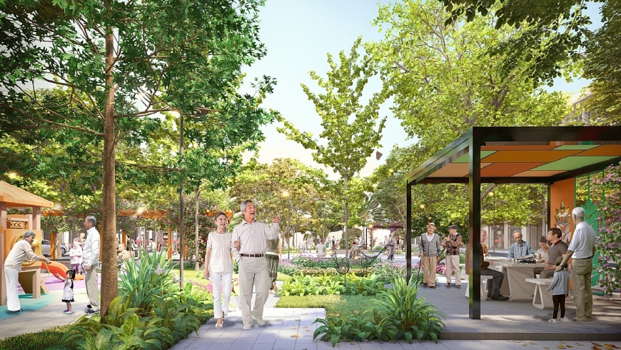 Người cao tuổi có không gian thư giãn, sum vầy bên con cháu