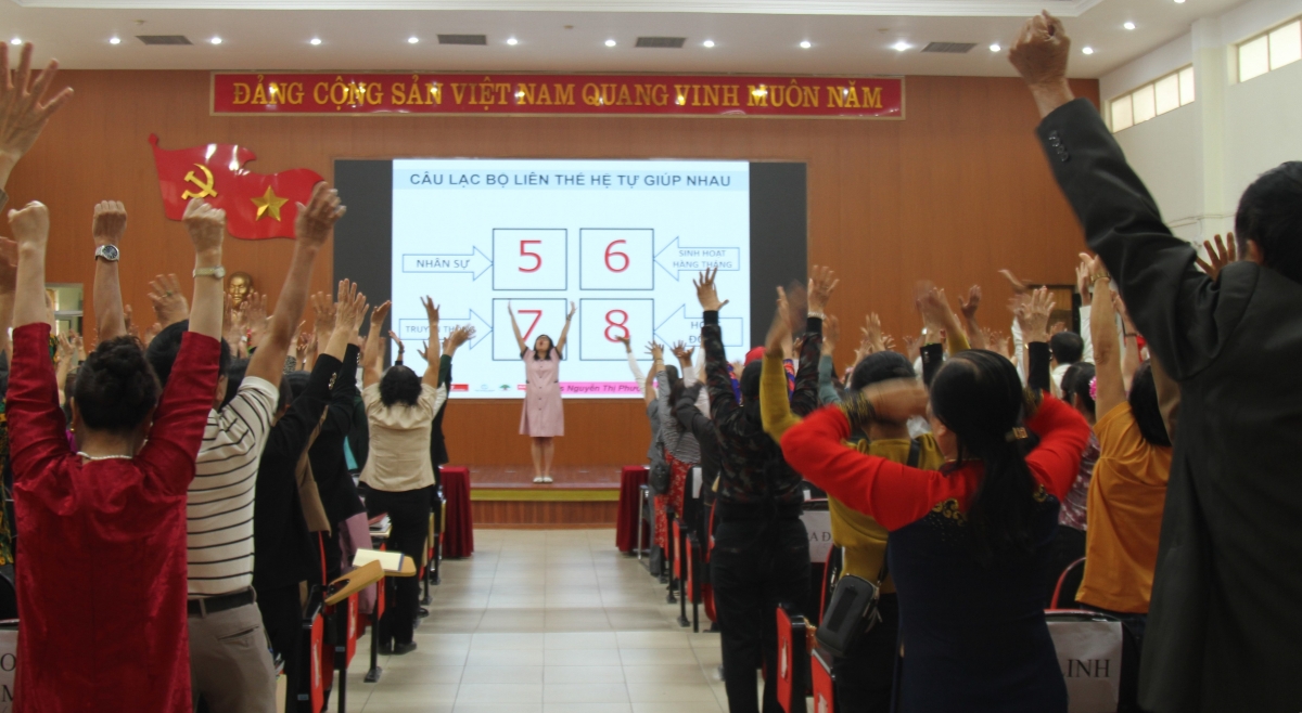 Học viên tham gia các hoạt động tại lớp tập huấn