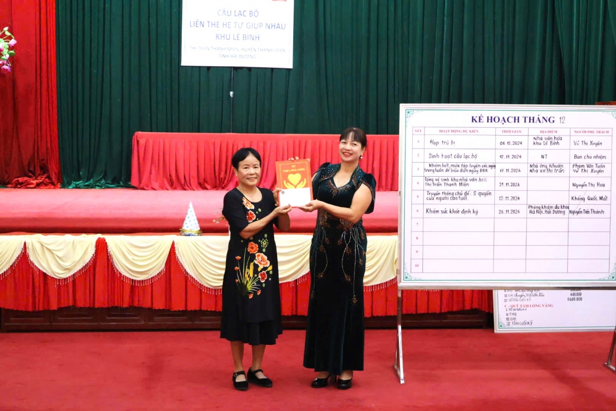 Thành viên CLB đóng góp xây dựng Quỹ tấm lòng vàng