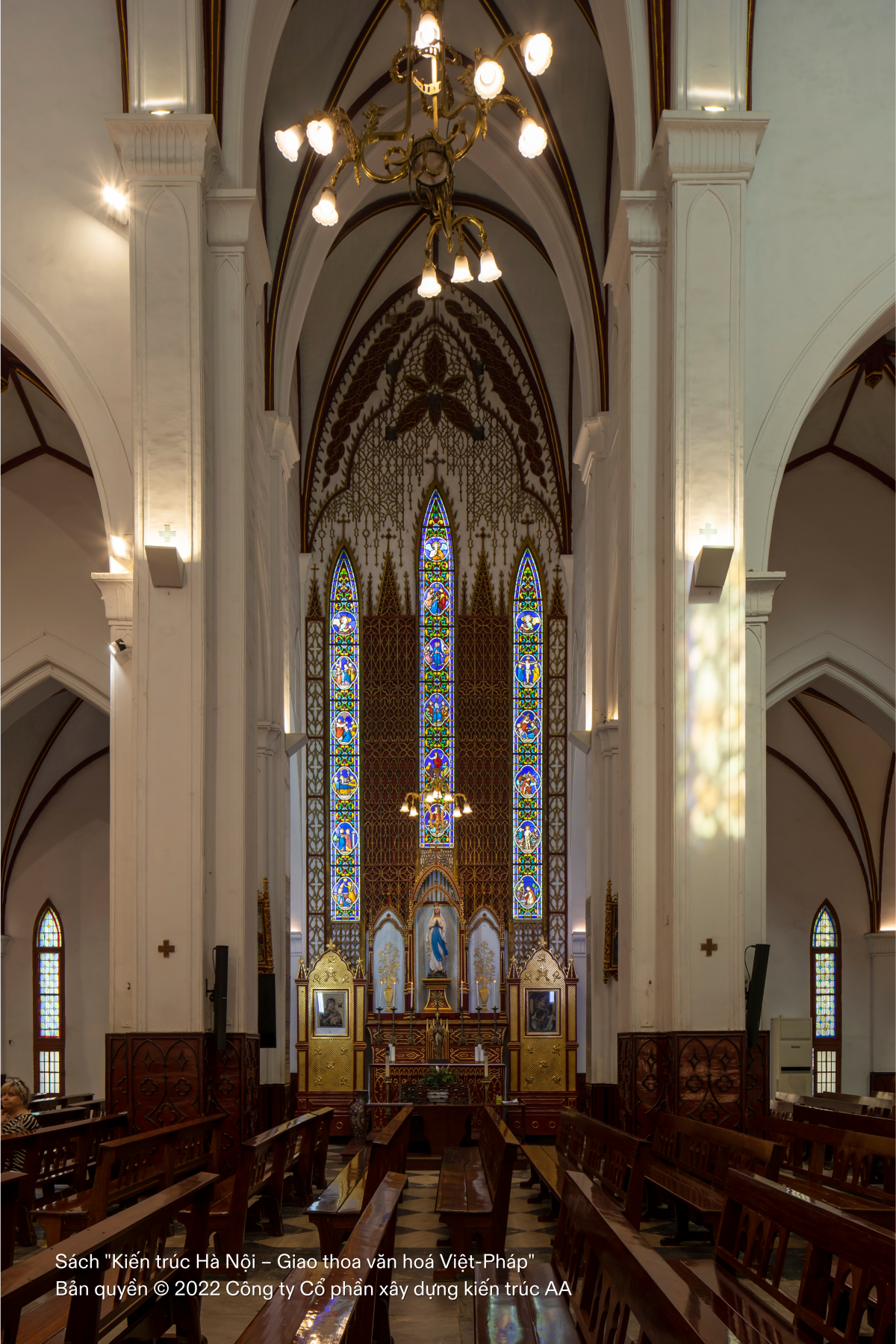 Khu điện thờ Nhà thờ Lớn Hà Nội.  Ảnh: Công ty CP Xây dựng Kiến trúc AA