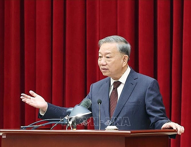 Tổng Bí thư Tô Lâm phát biểu. Ảnh: Thống Nhất/TTXVN