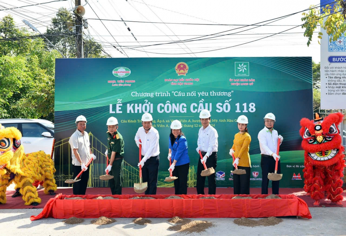 Nhựa Tiền Phong khởi công cầu số 118 tại Hậu Giang
