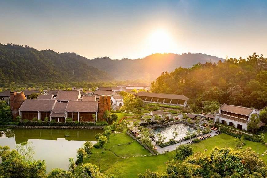   Khu tĩnh dưỡng Legacy Yên Tử - Mgallery mang nét cung điện cổ thời Trần thế lỷ XIII.