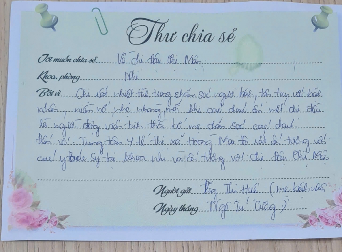 Nữ điều dưỡng đón niềm vui với những lá thư cảm ơn từ bệnh nhân