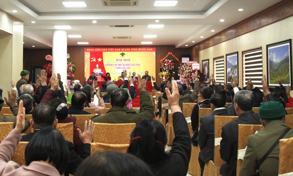 Đại hội biểu quyết bầu Ban Chấp hành Hội NCT tỉnh Lào Cai