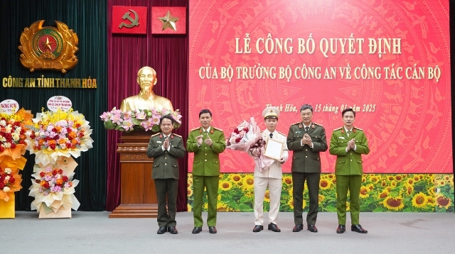 Thượng tá Trịnh Văn Giang được bổ nhiệm làm Phó Giám đốc Công an tỉnh Thanh Hóa