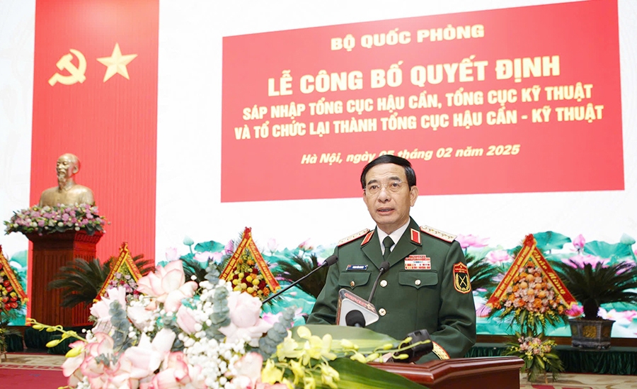 Công bố quyết định sáp nhập nhập Tổng cục Hậu cần và Tổng cục Kỹ thuật thành Tổng cục Hậu cần-Kỹ thuật