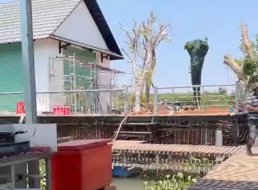 Một số hình ảnh khu đất và các công trình do ông Sơn xây dựng trên đất