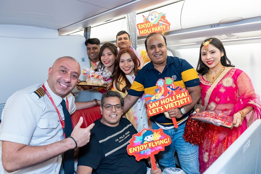Trải nghiệm văn hoá Ấn Độ, đón lễ hội sắc màu Holi trên các chuyến bay Vietjet
