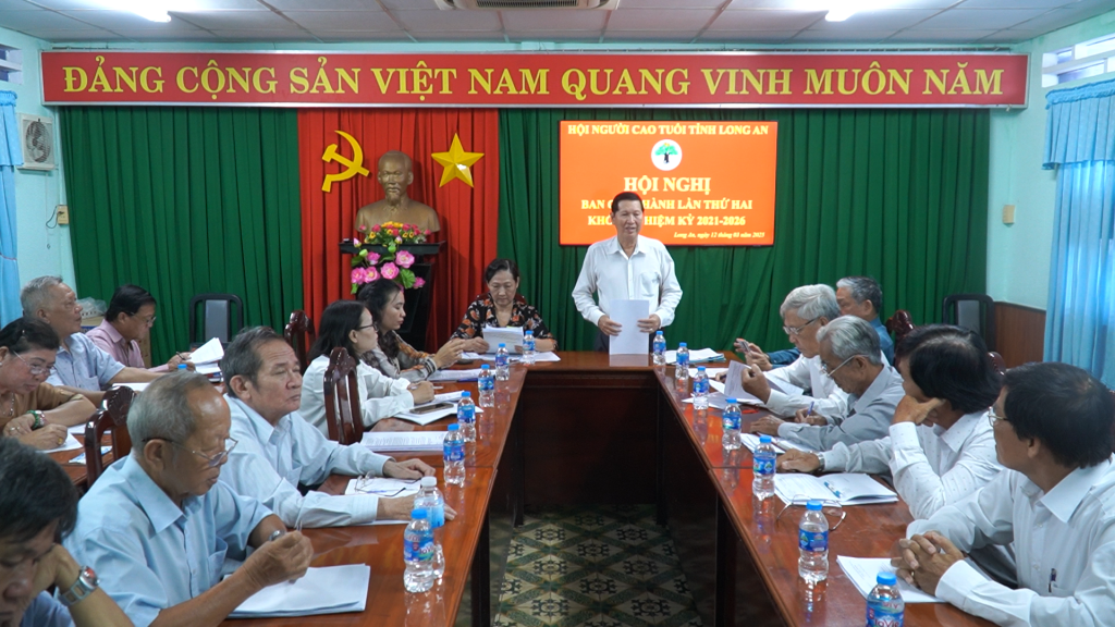 Hội nghị Ban Chấp hành Hội NCT tỉnh Long An lần thứ hai, nhiệm kì 2021 - 2026