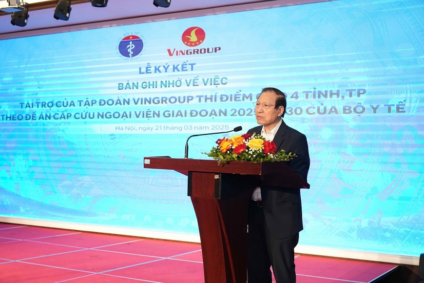  GS.TS.BS Đỗ Tất Cường - Chủ tịch Hội đồng cố vấn Lâm sàng, Hệ thống Y tế Vinmec phát biểu khai mạc Hội thảo