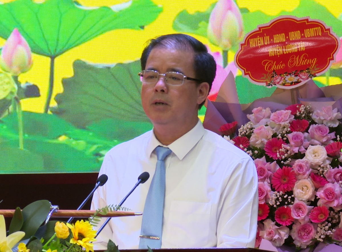 Ông Hoàng Văn Trường, Phó Chủ tịch Thường trực UBND huyện Lương Tài phát biểu