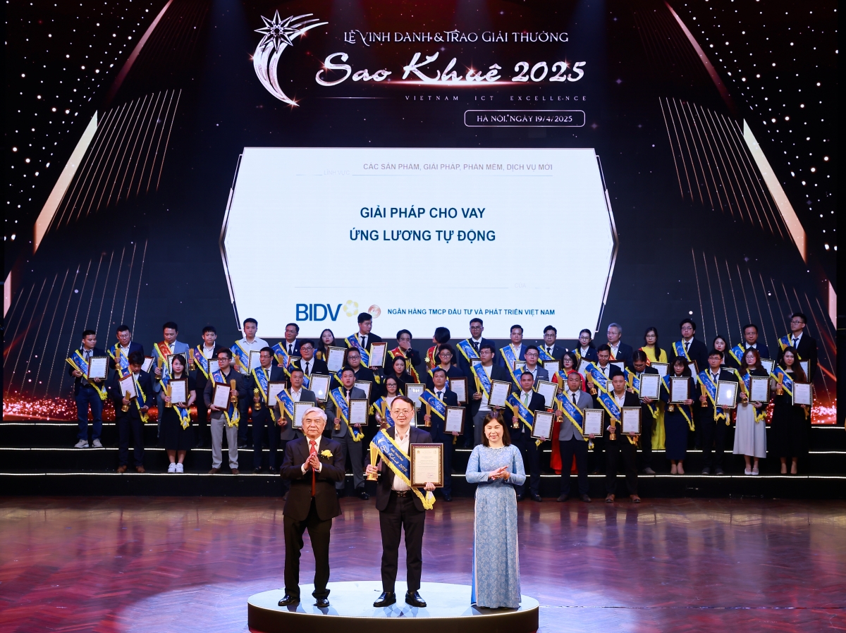 BIDV ghi dấu ấn tại Sao Khuê 2025, với 7 sản phẩm công nghệ được vinh danh