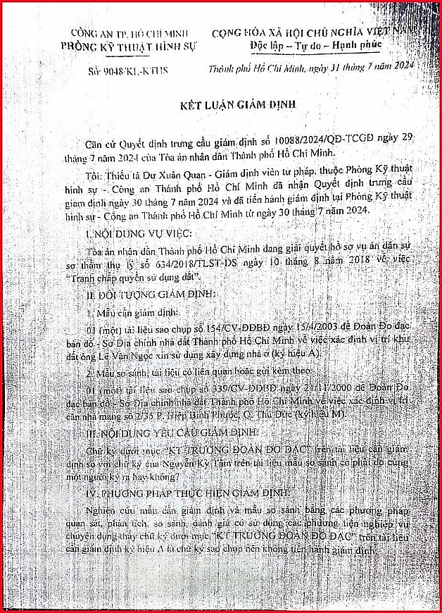 Nguyên đơn là người cao tuổi có đơn tố cáo gửi cơ quan chức năng