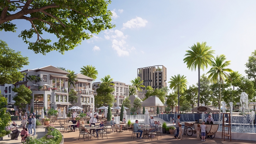 Không gian sống đa tầng tiện ích cho cư dân Thành phố Vịnh trung tâm Xanh Island (Ảnh: Sun Property)