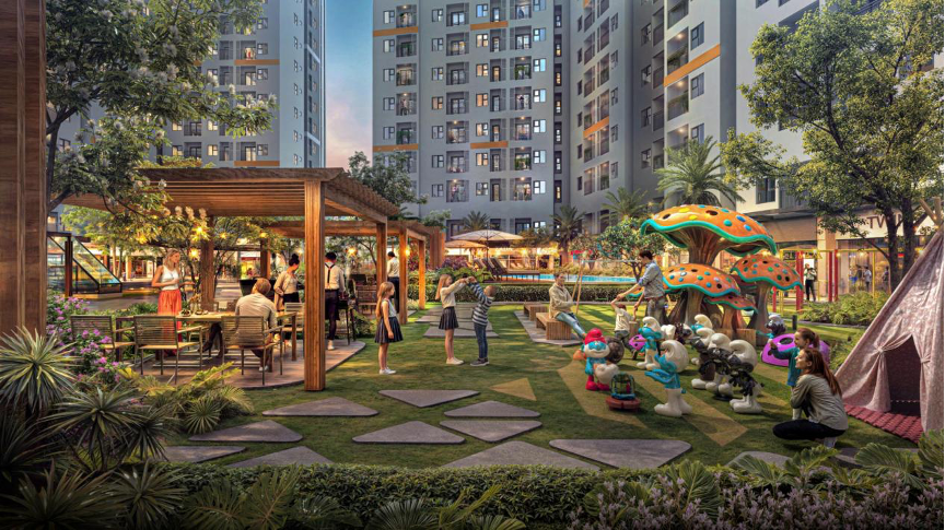 Khu BBQ ngoài trời, nơi cư dân tận hưởng những bữa tiệc gắn kết gia đình. Ảnh: Seaholdings