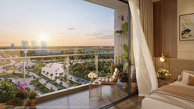 Khung cảnh đại lộ Hùng Vương nhìn từ căn hộ The K-Park Avenue 