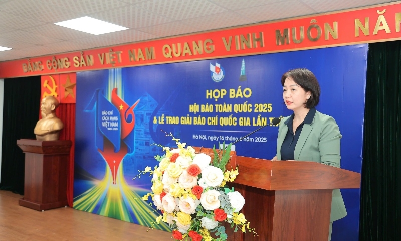 Bà Lê Mỹ Ái Linh, quyền Giám đốc Bảo tàng Báo chí Việt Nam, Phó trưởng ban Thường trực Ban tổ chức Hội Báo toàn quốc 2025. Ảnh: Đức Trung