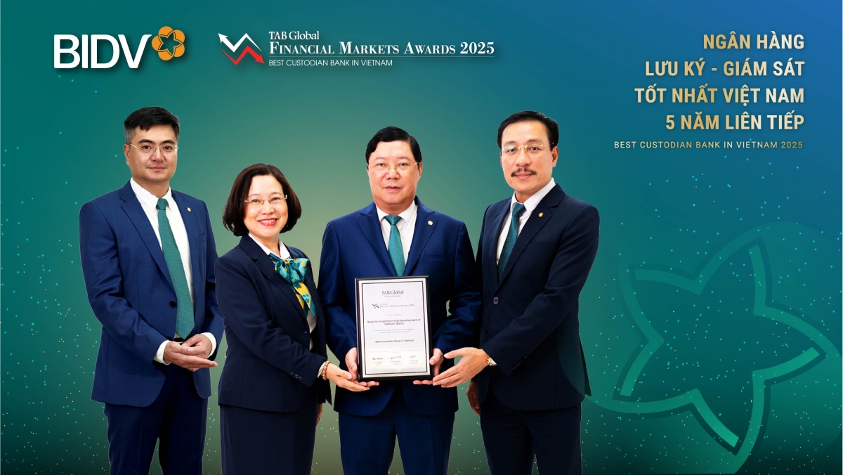 BIDV lần thứ 5 liên tiếp được vinh danh  Ngân hàng Lưu ký - Giám sát tốt nhất Việt Nam