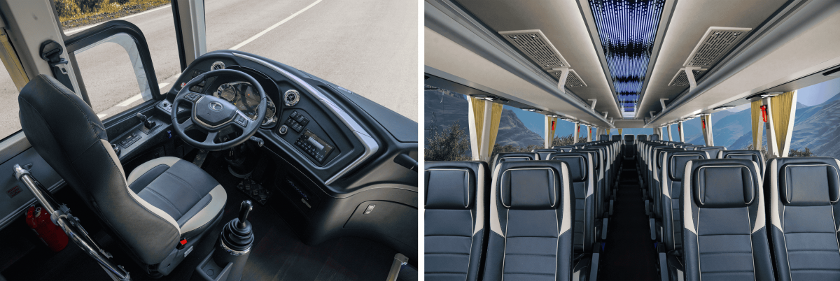 THACO Cruizer sở hữu khoang lái hiện đại, khoang hành khách sang trọng