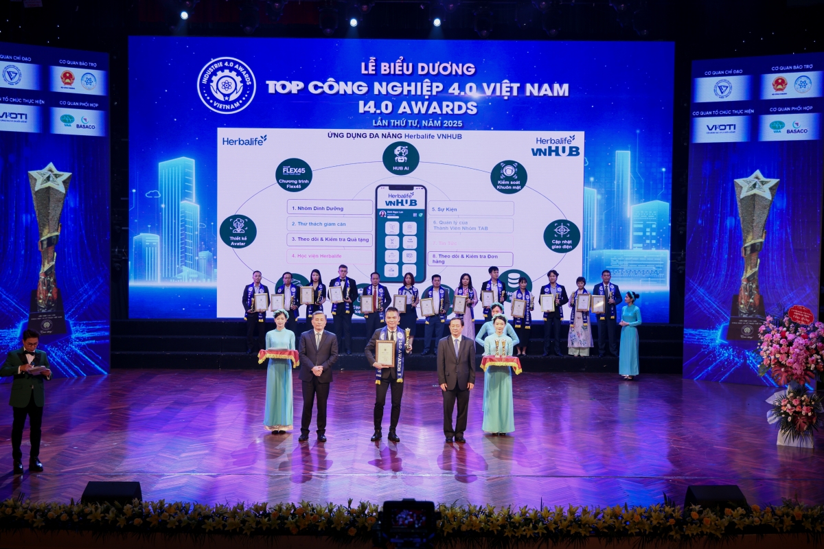Herbalife Việt Nam đạt giải thưởng “Top Công Nghiệp 4.0” lần thứ 3 liên tiếp với Ứng dụng Herbalife VNHUB