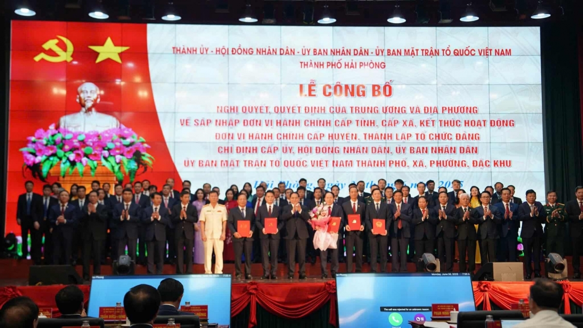 Thủ tướng Phạm Minh Chính dự Lễ công bố Nghị quyết, Quyết định của Trung ương tại TP Hải Phòng